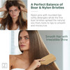 Natural Boar Bristle Hair Brush for Women Men Kids Dry and Wet Detangling Hair Brush Gently Enhances Shine Smooths Frizz