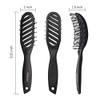 FIXBODY Curved Vent Hair Brush for Blow Drying Styling and Solon Detangling Hair Brush for Short Thick Tangles Hair Both