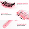 Hair BrushURTHEONE Detangling Hairbrush Boar Bristle Curved Vented Hair Brush for Women Men Kids Curly Thick Long Short