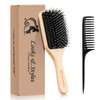 Hair Brush Sosoon Boar Bristle Paddle Hairbrush for Long Short Thick Thin Curly Straight Wavy Dry Hair for Men Women Kid