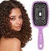 Curl Keeper Flexy Hair Brush Purple Detangling Hair Brush with Flexible Bristles for Shower Use Combing Through Curls Re