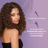Curl Keeper Flexy Hair Brush Purple Detangling Hair Brush with Flexible Bristles for Shower Use Combing Through Curls Re