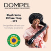 Dompel Black Satin Diffuser Cap Enhance Hair Drying Reduce Frizz Model 393