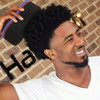 BEWAVE Hair Brush Sponge Twist Wave Barber Tool For Dreads Afro Locs Twist Curl Coil Black 1 Pc with 1 Pc Hair Pick