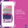 Goody Large Fashion Hair Combs 2 Count Nostalgia Assorted SlideProof Grip Secures Hair Effortlessly Great Comb for Pulli