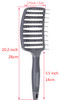 Curved Vent Brush Barber Blow Drying Brush with Nylon Detangling Pins AntiStatic Grey