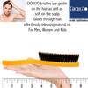 Giorgio GION1O Neon Orange 775 inch Gentle Touch Detangler Hair Brush for Men and Women Soft Bristles for Sensitive Scal