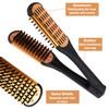 Clamp Hair Brush Straightener Detangler Comb Smoothing Nylon Bristle Double Sided Straightening Air Vented Flat Hair Sty