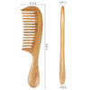Onedor Handmade 100 Natural Green Sandalwood Hair Combs AntiStatic Sandalwood Scent Natural Hair Detangler Wooden Comb W