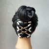 FXQHAN Stretch Combs For Girl Magic Beading Hair CombDouble Clips Hair Styling Accessories for Women Girls Hair Beauty W