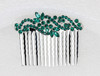 Faship Green Crystal Floral Hair Comb