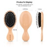 Hair Brush Mini Boar Bristle Hairbrush for Thick Curly Thin Long Short Wet or Dry Hair Detangle Massage Add Shine Pocket