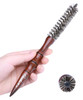 PERFEHAIR Mini Boar Bristle Round Brush for Short Hair Small Round Barrel Brush for Blow Drying085 Inch Diameter
