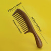 Sandalwood Wood Comb No Static Handmade Wide Tooth Comb and Fine Tooth Teasing Tail Comb Natural Buffalo Horn Teeth Comb
