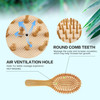 MoyRetty Bamboo Hair Brush Comb Set Natural Wooden Hairbrush Paddle Detangling for Thick Thin Curly Straight Wavy Dry Fi