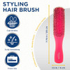 Giorgio GION1R Neon Red 775 inch Gentle Touch Detangler Hair Brush for Men and Women Soft Bristles for Sensitive Scalp W
