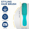Giorgio GION2B Neon Blue 625 inch Gentle Touch Detangler Hair Brush for Men Women and Kids Soft Bristles for Sensitive S