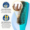 Giorgio GION1B Neon Blue 775 inch Gentle Touch Detangler Hair Brush for Men and Women Soft Bristles for Sensitive Scalp