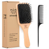 Hair Brush Boar Bristle Hairbrush for Thick Curly Thin Long Short Wet or Dry Hair Adds Shine and Makes Hair Smooth Best