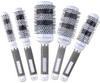 PERFEHAIR Round Thermal Ceramic Brush Set for Blow Drying Curling Large Heated Nano Ionic Round Barrel Hair Brush5 Diffe
