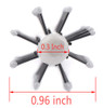 PERFEHAIR Small Mini Plastic Round Hair Styling Brush with Nylon Bristle for Short Hair Blow Drying 1 Inch Diameter Barr