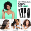 Hommtina 4pcs Detangling Brush Set Getting Shine and Makes Hair Smooth Curly Hair Brush for Adult Kids Wet or Dry Hair 3