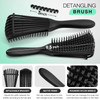 Hommtina 4pcs Detangling Brush Set Getting Shine and Makes Hair Smooth Curly Hair Brush for Adult Kids Wet or Dry Hair 3
