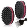 Magic Twist Hair Sponge Barber Hair Brush Sponge Styling Tool For Afro Curl Coils Dreadlocks 2 PACK