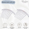 Parcelona French Twist 7 Teeth Large 4 Celluloid Set of 2 Flexible Durable Side Hair Comb No Slip Styling Women Hair Acc