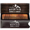 Hair Comb Wood with AntiStatic No Snag with Fine and Medium Tooth for Head Hair Beard Mustache with Premium Carrying Pou