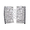 LOVEF 3Pcs Magic Hair Comb Ladies Bead Stretchy Women Hair Combs Professional Double Magic Slide Metal Comb Clip Hairpin