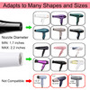 Universal Hair Diffuser Adaptable Hair Dryer Attachment for Blow Dryer Nozzles from 17 to 22 inch Diameter Black