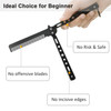 2 Pieces Combs Stainless Steel Folding Practice Combs Hair Styling Tools for Sport Outdoor Use Black