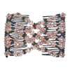 LOVEF 2Pcs Glass Bead Magic Hair Comb Elastic Double Insert Clips Chic Stretch Hair Head Comb Random