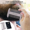 Beard Comb EDC Mustache Stainless Steel Wallet Comb Beard Hair Pocket Mini AntiStatic Comb for Mantravel metal wallet