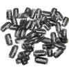 TIHOOD 50PCS Snap Clips for Hair Extensions Weaves Ushape Metallic Wig Clips With Silicon Rubber Small Size Black