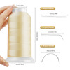 Beige Weaving Thread Needles Set CurvedJ C Curl Straight Shaped Needle Hand Sewing Weaving Set for Wig Making Hair Exten