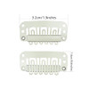 ROSEBUD 50Pcs Wig Clips 32mm Snap Clips For Hair Extension Tools UShape 6 Teeth Hair Extensions Clip Brown