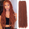 Leeven 2 Packs 24 Inch Copper Red Passion Twist Hair for Butterfly Locs Long Bohemian 350 Water Wave Passion Twists Croc