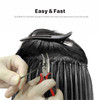 konovo Microlinks Hair Extensions Kit Professional Tools with Hair Extension Pliers Bead Threader Micro Links Silicone R