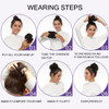 1 Piece Hair Bun Hair Piece Scrunchies Thick Updo Synthetic Wig With Elastic Rubber Band Messy Bun Curly Wavy Donut Pony