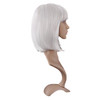 MapofBeauty 12 Inch30cm Fashion Lady Short Straight Flat Bangs Bob Wig White