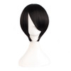 MapofBeauty 12 Inches30cm Short Straight Cosplay Costume Wig Party Wig Black