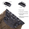 4Pcs Synthetic Clip in Hair Extensions 20 Inches Long Curly Hair Extensions Clip ins ColorMedium Brown
