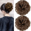 Liliyab Messy Hair Bun Hair Piece 2Pcs Curly Hair Bun Extension Fake hair scrunchie8