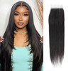 Straight Closure 4X4 Lace Closure Brazilian 10A Virgin Human Hair Lace Closure with Baby Hair Natural Color14 inch