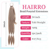 Hairro Long Braided Ponytail Extension DIY Wrap Around Ponytails Synthetic Yaki Straight Braiding Pony Tails Hairpiece F