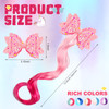 6pcs Unicorn Hair Clips Bows for Girls Rainbow Braided Curly Wig Extensions for Kids Princess Costume Dress up Ponytails