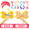 6pcs Unicorn Hair Clips Bows for Girls Rainbow Braided Curly Wig Extensions for Kids Princess Costume Dress up Ponytails