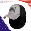 Lansigreen American Flag Hat with Hair Extensions Hat Wig USA Flag Adjustable Attached Straight Short 14 Synthetic Hairp